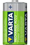 D 3000 Mah Şarj Edilebilir Büyük Boy Pil Recharge Accu Poewer
