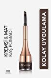 Flormar Yoğun Pigmentli Kalıcı Kaş Pomadı - Brow Pomade - 004 Dark Brown - 8690604572212