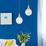 Damla 2 Li Yuvarlak Eskitme Modern Sarkıt Mutfak Oturma Odası Salon Sarkıt Avize 