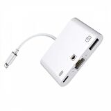 Polham Apple İpad ve İphone Uyumlu  İnternet, Şarj ve Kamera Dönüştürücü Kablosu, 3in1 RJ45 Adaptör
