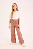 Kız Çocuk Wide Leg Geniş Paça Pamuklu Pantolon