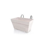 Omnipazar SO-YB01A Dekoratif Askılı Yalı Balkon Saksı 6.5 Litre No 1 Kirli Beyaz (113)