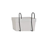 Omnipazar SO-YB01A Dekoratif Askılı Yalı Balkon Saksı 6.5 Litre No 1 Kirli Beyaz (113)