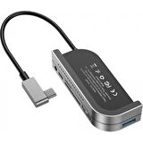 Baseus 6in1 Hub 4K HDMİ USB 3.0 USB 6in1 USB TYPE C Adeptör 3.5MM USB-C SD-TF Kart Usb 3.0 Micro Sd