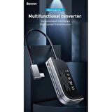 Baseus 6in1 Hub 4K HDMİ USB 3.0 USB 6in1 USB TYPE C Adeptör 3.5MM USB-C SD-TF Kart Usb 3.0 Micro Sd