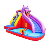 Pembe Hipopotam Sulu Oyun Parkı Şişme Su Kaydırağı Şişme Çocuk Aqua Oyun Parkı Modeller