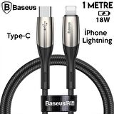 Baseus Super Şarj Örgü Tasarım 1Mt 18W İPhone Şarj Kablo İphone 11 12 13 14 Pro Max Şarj Ve Veri Aktarım