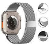 Apple Watch 42mm 44mm 45mm Seri 3 4 5 6 7 8 Se Uyumlu Woven Wire Tasarım Metal Hasır Kordon