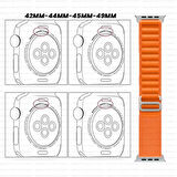 Apple Watch 42mm 44mm 45mm Seri 1 2 3 4 5 6 7 8 Se Uyumlu Frost Alpine Loop Kordon