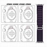 Apple Watch 49mm Ultra Seri Uyumlu Frost Alpine Loop Kordon