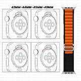 Apple Watch 49mm Ultra Seri Uyumlu Frost Alpine Loop Kordon