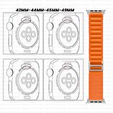 Apple Watch 49mm Ultra Seri Uyumlu Frost Alpine Loop Kordon