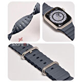 Apple Watch 38mm 40mm 41mm Seri 1 2 3 4 5 6 7 8 Se Uyumlu Seaflex Ocean Silikon Kordon
