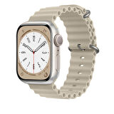 Apple Watch 42mm 44mm 45mm Seri 1 2 3 4 5 6 7 8 Se Uyumlu Seaflex Ocean Silikon Kordon