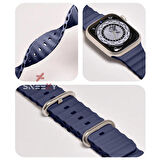 Apple Watch 49mm Ultra Seri Uyumlu Seaflex Ocean Silikon Kordon