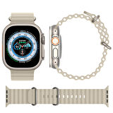 Apple Watch 49mm Ultra Seri Uyumlu Seaflex Ocean Silikon Kordon
