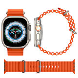 Apple Watch 49mm Ultra Seri Uyumlu Seaflex Ocean Silikon Kordon