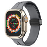 Apple Watch 49mm Ultra Seri Uyumlu Coastal Manyetik Tokalı Silikon Kordon