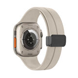 Apple Watch 49mm Ultra Seri Uyumlu Coastal Manyetik Tokalı Silikon Kordon
