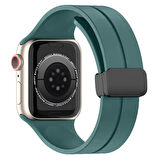 Apple Watch 42mm 44mm 45mm Seri 1 2 3 4 5 6 7 8 Se Uyumlu Coastal Manyetik Tokalı Silikon Kordon