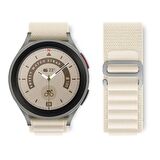 Samsung Galaxy Watch 4 5 Pro 40 42 44 45 46mm Uyumlu Kavisli Tasarım Frost Alpine Loop Kordon