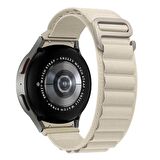 Samsung Galaxy Watch 4 5 Pro 40 42 44 45 46mm Uyumlu Kavisli Tasarım Frost Alpine Loop Kordon