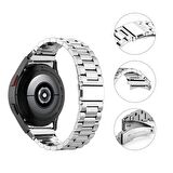 Samsung Galaxy Watch 4 5 Pro 40 42 44 45 46mm Uyumlu Kavisli Ironweft Döküm Çelik Metal Kordon