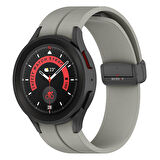 Samsung Galaxy Watch 4 5 Pro 40 42 44 45 46mm Uyumlu Kavisli Coastal Manyetik Tokalı Silikon Kordon