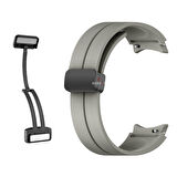 Samsung Galaxy Watch 4 5 Pro 40 42 44 45 46mm Uyumlu Kavisli Coastal Manyetik Tokalı Silikon Kordon