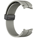 Samsung Galaxy Watch 4 5 Pro 40 42 44 45 46mm Uyumlu Kavisli Coastal Manyetik Tokalı Silikon Kordon