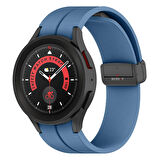 Samsung Galaxy Watch 4 5 Pro 40 42 44 45 46mm Uyumlu Kavisli Coastal Manyetik Tokalı Silikon Kordon