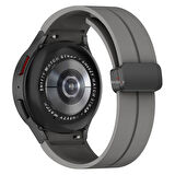Samsung Galaxy Watch 4 5 Pro 40 42 44 45 46mm Uyumlu Kavisli Coastal Manyetik Tokalı Silikon Kordon