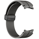 Samsung Galaxy Watch 4 5 Pro 40 42 44 45 46mm Uyumlu Kavisli Coastal Manyetik Tokalı Silikon Kordon