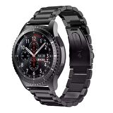 Samsung Gear S3 Frontier R760 - S3 Classic R770 22mm Uyumlu Ironweft Döküm Çelik Metal Kordon