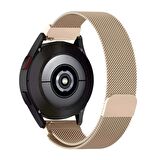 Samsung Gear S3 Frontier R760 – S3 Classic R770 22mm Uyumlu Woven Wire Tasarım Metal Hasır Kordon