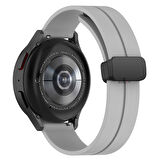 Samsung Galaxy Watch 46mm R800-Watch 3 45mm R840 22mm Uyumlu Coastal Manyetik Tokalı Silikon Kordon