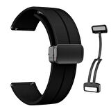 Samsung Galaxy Watch 46mm R800-Watch 3 45mm R840 22mm Uyumlu Coastal Manyetik Tokalı Silikon Kordon