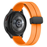 Samsung Galaxy Watch 46mm R800-Watch 3 45mm R840 22mm Uyumlu Coastal Manyetik Tokalı Silikon Kordon