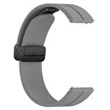 Huawei Watch GT2 Elite-Sport-Classic 46mm-GT2 Pro 22mm Uyumlu Coastal Manyetik Tokalı Silikon Kordon