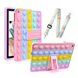 Samsung Galaxy Tab A SM-T510/515 10.1 İnç Tam Uyumlu Glow Desenli Standlı Askılı Popit Tablet Kılıfı