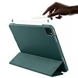 Apple iPad Pro 12.9 İnç 3.4.5.6. Nesil Kılıf Craft Kalem Bölmeli Uyku Modlu Kapaklı Smart Case