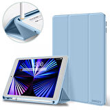 Apple iPad 7.8.9. Nesil 10.2 İnç Kılıf Craft Kalem Bölmeli Uyku Modlu Kapaklı Smart Case