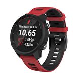Samsung Galaxy Watch 4 40-42-44-46mm Uyumlu 20mm Stride Çift Renkli Silikon Kordon