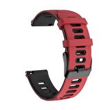 Samsung Galaxy Watch 4 40-42-44-46mm Uyumlu 20mm Stride Çift Renkli Silikon Kordon