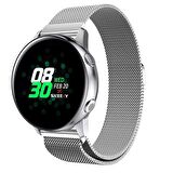 Huawei Watch GT 3 Elegant – Active 42mm Uyumlu 20mm Woven Wire Metal Hasır Kordon