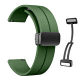 Sneezy Samsung Galaxy Watch Active  2 uyumlu 44mm-40mm 20mm Coastal Manyetik Tokalı Silikon Kordon