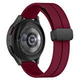 Sneezy Samsung Galaxy Watch Active  2 uyumlu 44mm-40mm 20mm Coastal Manyetik Tokalı Silikon Kordon
