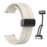 Sneezy Samsung Galaxy Watch 5 Pro uyumlu R-920 20mm 20mm Coastal Manyetik Tokalı Silikon Kordon