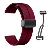 Sneezy Samsung Galaxy Watch 4 uyumlu 40-42-44-46mm 20mm Coastal Manyetik Tokalı Silikon Kordon