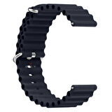 Sneezy Samsung Galaxy Watch Active  2 uyumlu 44mm-40mm 20mm Seaflex Ocean Silikon Kordon